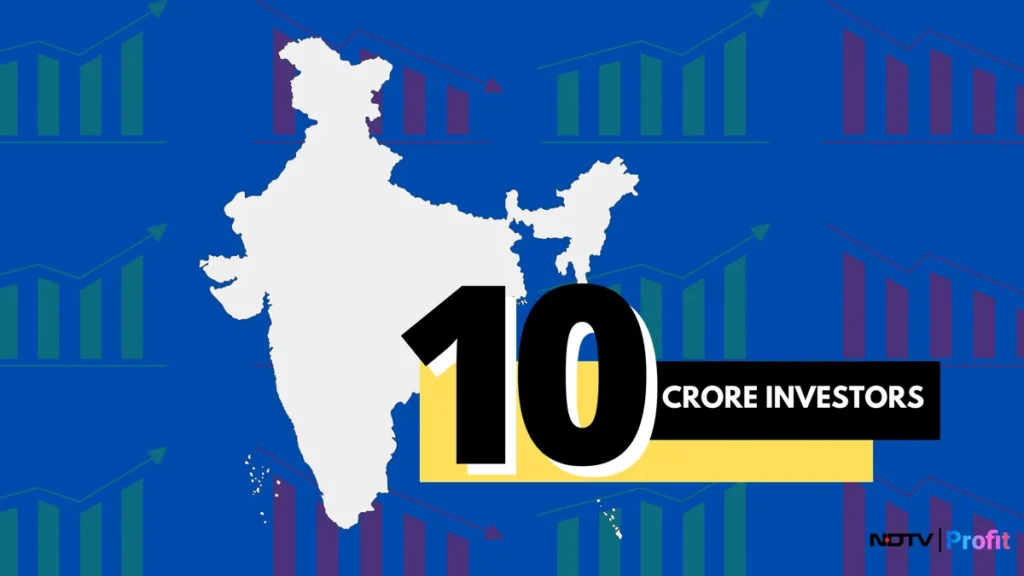  India crosses 10 crore registered investors in the stock market in August 2024.