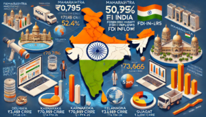 Maharashtra 52.46% of India's total FDI