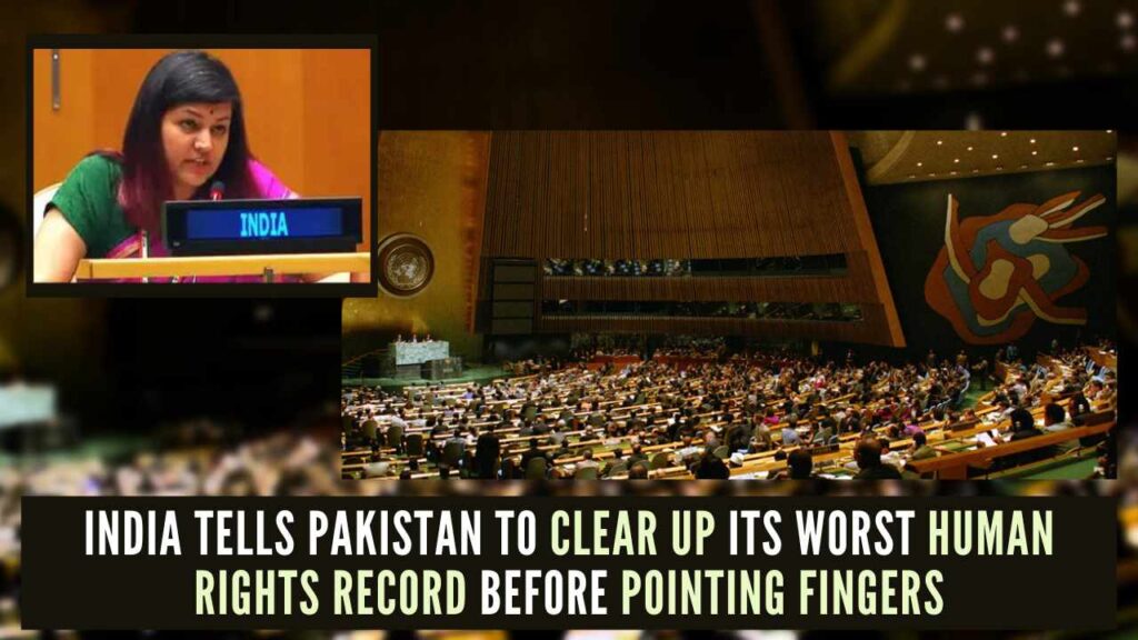 Pakistan’s human rights violations highlighted by India.