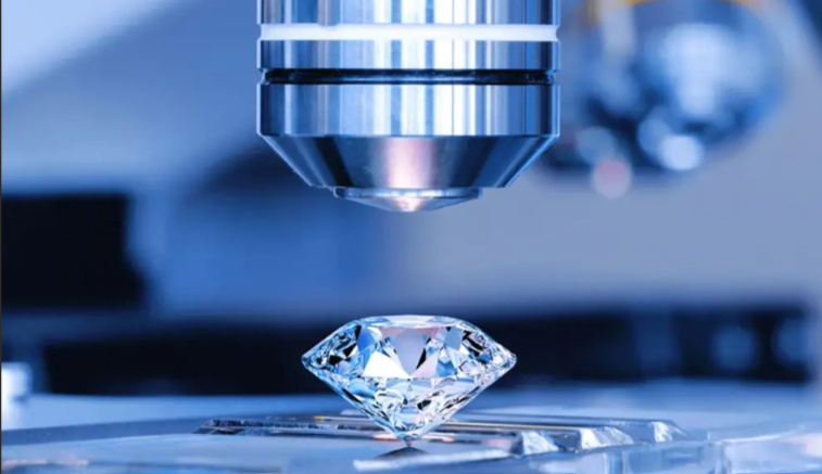 A lab-grown diamond manufacturing facility in Surat, boosted by recent government incentives and research grants.